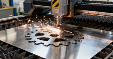 CNC laser cutting machine profiling sheet metal at Wilco Sheet Metal workshop
